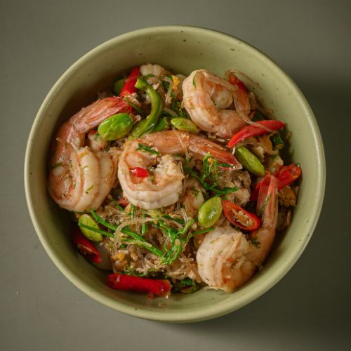 Stir Fried Bitter Green Beans With Glass Noodles